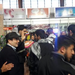 بدرقه کاروان دانشجویان زائر اربعین در ایستگاه راه آهن مشهد
